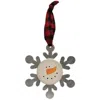 Homegifo Snowman Head Metal Snowflake Ornament