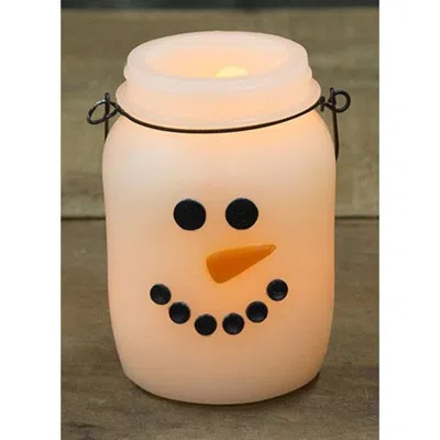 Homegifo Snowman Keeping Jar W/timer In White