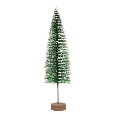 Homegifo *snowy Bottle Brush Tree 12" In Green