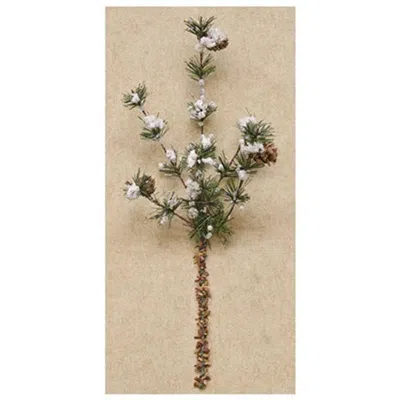 Homegifo Snowy Brush Pine Pick 14" In Green