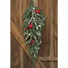 Homegifo Snowy German Twig Teardrop W/cardinals 30"