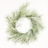 Homegifo Snowy Silver Fir Candle Ring 18"