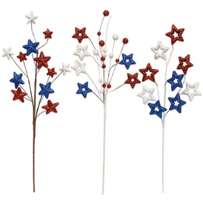 Homegifo Sparkle Americana Star Spray 3 Asstd. In Multi