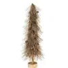 Homegifo Sparkle Bottle Brush Tree With Pine Cones On Base 21"
