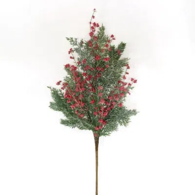 Homegifo Sparkling Red Berries & Mixed Greens Spray 30"