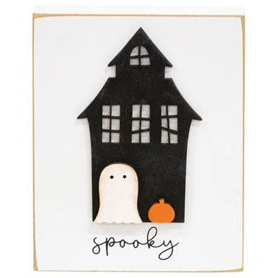 Homegifo Spooky Haunted House Block In Black