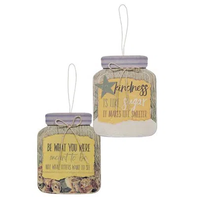 Homegifo *spool/sugar Mason Jar 2 Asstd. In Multi
