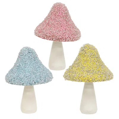 Homegifo Spring Acrylic Mushroom Sitter 3 Asstd. In Multi