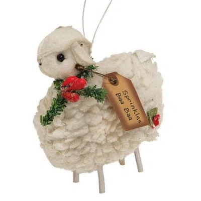 Homegifo Sprinkles Baa Baa Sheep Ornament In White