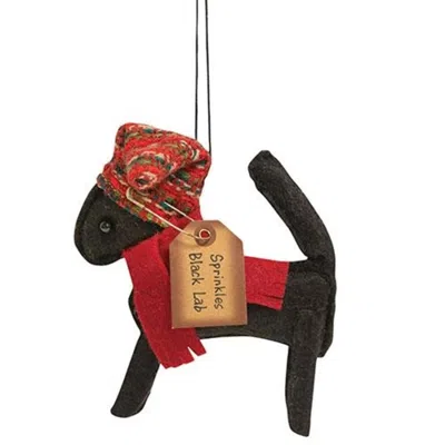 Homegifo *sprinkles Black Lab Ornament In Multi