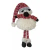 Homegifo *standing Fluffy Sheep With Red Knit Hat