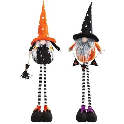 Homegifo *standing Halloween Gnome W/telescoping Legs 2 Asstd. In Multi