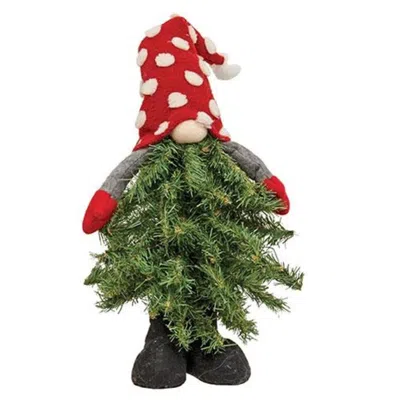 Homegifo Standing Polka Dot Christmas Tree Gnome W/led Lights In Blue