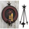 Homegifo Star Hanging Plate & Taper Holder