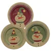 Homegifo *star Hat Snowman Plate 3 Asstd.