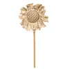 Homegifo Striped & Weave Pattern Sunflower Pick 11"