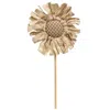 Homegifo Striped & Weave Pattern Sunflower Pick 13.5"