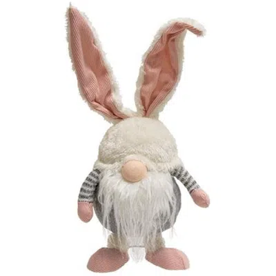 Homegifo *striped Bunny Wobble Gnome W/short Legs In Pink
