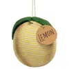 Homegifo *striped Fabric Primitive Lemon Ornament