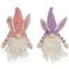 Homegifo *striped Gnome Easter Bunny Ornament 2 Asstd.