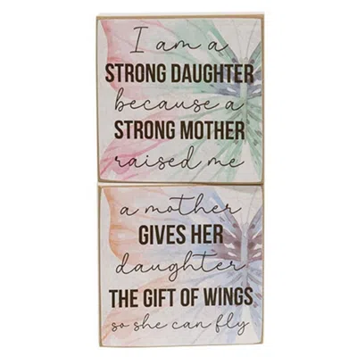 Homegifo Strong Mother Butterfly Square Block 2 Asstd. In Multi
