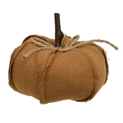 Homegifo Stuffed Autumn Pumpkin W/seams 5" In Brown
