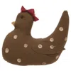 Homegifo Stuffed Brown & White Polka Dot Chicken