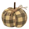 Homegifo *stuffed Gray Buffalo Check Pumpkin 4.5" X 4.75"