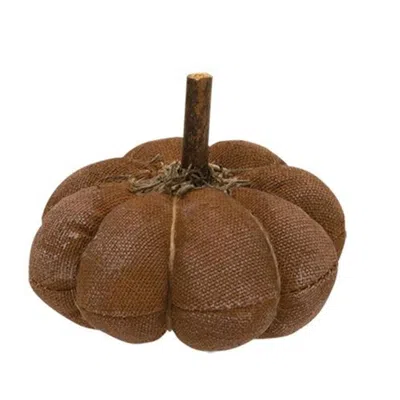 Homegifo Stuffed Primitive Pumpkin 2.5" In Brown