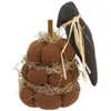 Homegifo Stuffed Pumpkin Stack W/primitive Crow