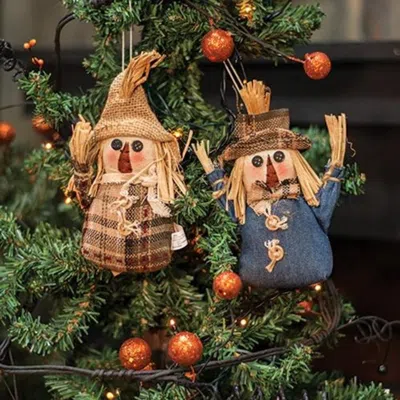Homegifo Stuffed Scarecrow Ornament 2 Asstd. In Multi