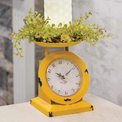 Homegifo Sunflower Yellow Old Town Scale Clock