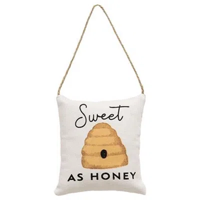 Homegifo *sweet As Honey Pillow Ornament In White
