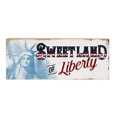 Homegifo Sweet Land Of Liberty Shelf Sitter Block In Multi