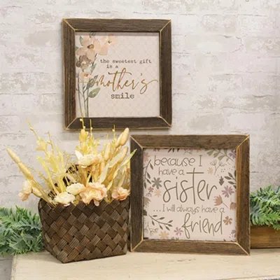 Homegifo Sweetest Gift & Flowers Framed Print In Brown