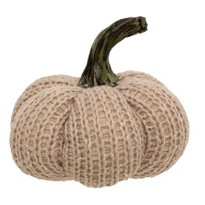 Homegifo *tan Knit Pumpkin Small In Neutral