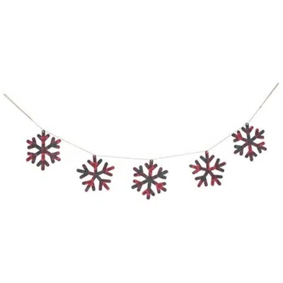 Homegifo *tartan Plaid Snowflake Garland In Multi