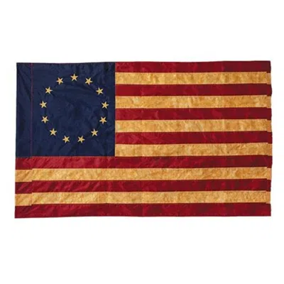 Homegifo Tea-stained Nylon Betsy Ross Flag 60x36 In Red