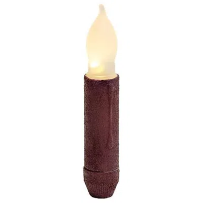 Homegifo Textured 4" Led Timer Taper Burgundy