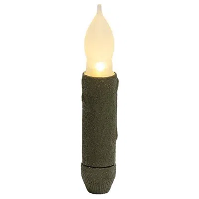Homegifo Textured 4" Led Timer Taper Green In Blue