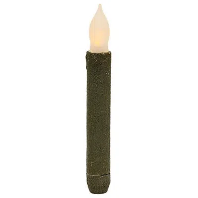 Homegifo ^^textured Led Taper 6" Green