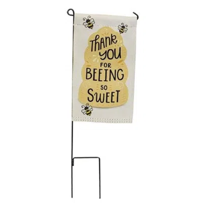 Homegifo Thank You For Being Sweet Mini Garden Flag W/stake (2 Pcs) In Blue