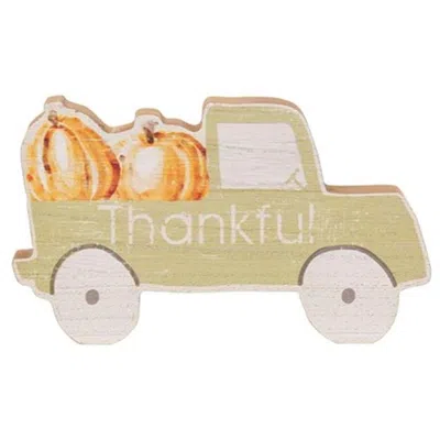 Homegifo *thankful Pumpkin Truck Chunky Sitter In Neutral