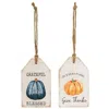 Homegifo *thankful Pumpkin Wood Tag 2 Asstd.