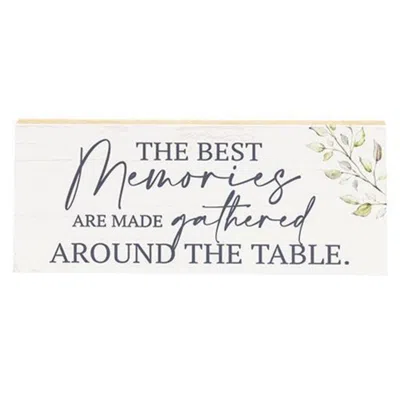 Homegifo The Best Memories Shelf Sitter 10" X 4" In White