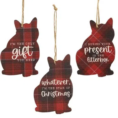 Homegifo The Only Gift You Need Ornament 3 Asstd. In Red