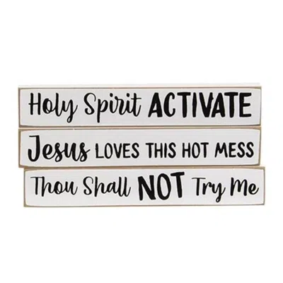 Homegifo Thou Shall Not Try Me Mini Stick 3 Asstd. In Gray
