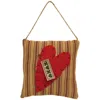 Homegifo Ticking Striped Xoxo Heart Pillow Ornament