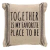Homegifo Together Is My Favorite Striped Natural Pillow