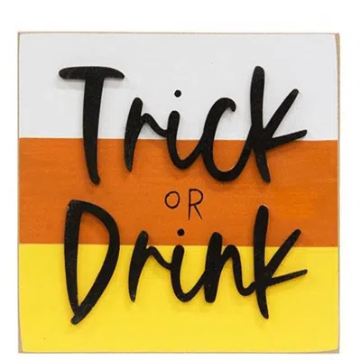Homegifo *trick Or Drink Block Sign In Multi
